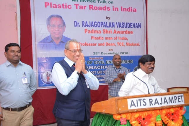 Padma Shri Dr Rajagopalan Vasudevan Enlightens Students of AITS, Rajampet