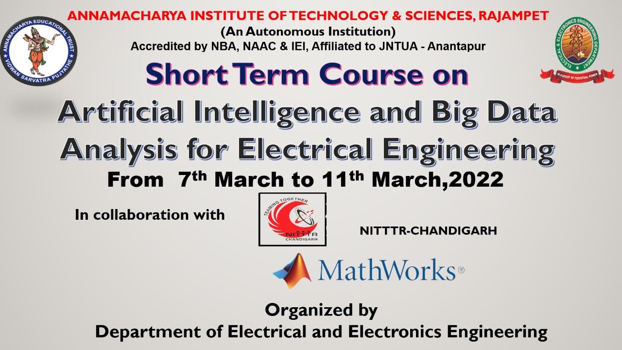Artificial Intelligence and Big Data Analytics Course by AITS, Rajampet