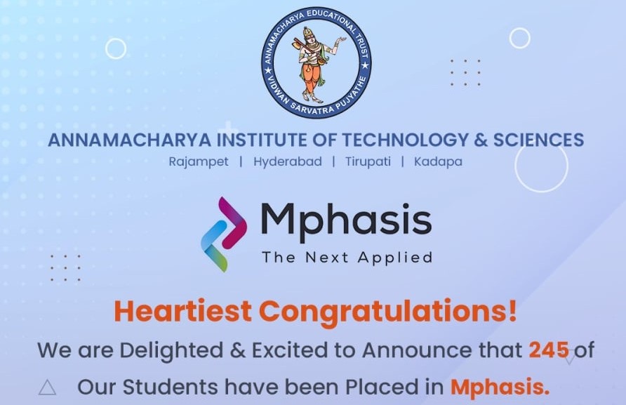 Students have been placed in Mphasis