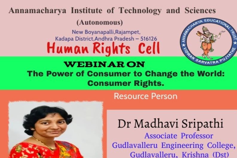 Webinar on “The Power of the Consumer to Change the World: Consumer Rights”
