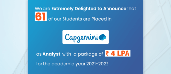 61 students for getting placed with Capgemini